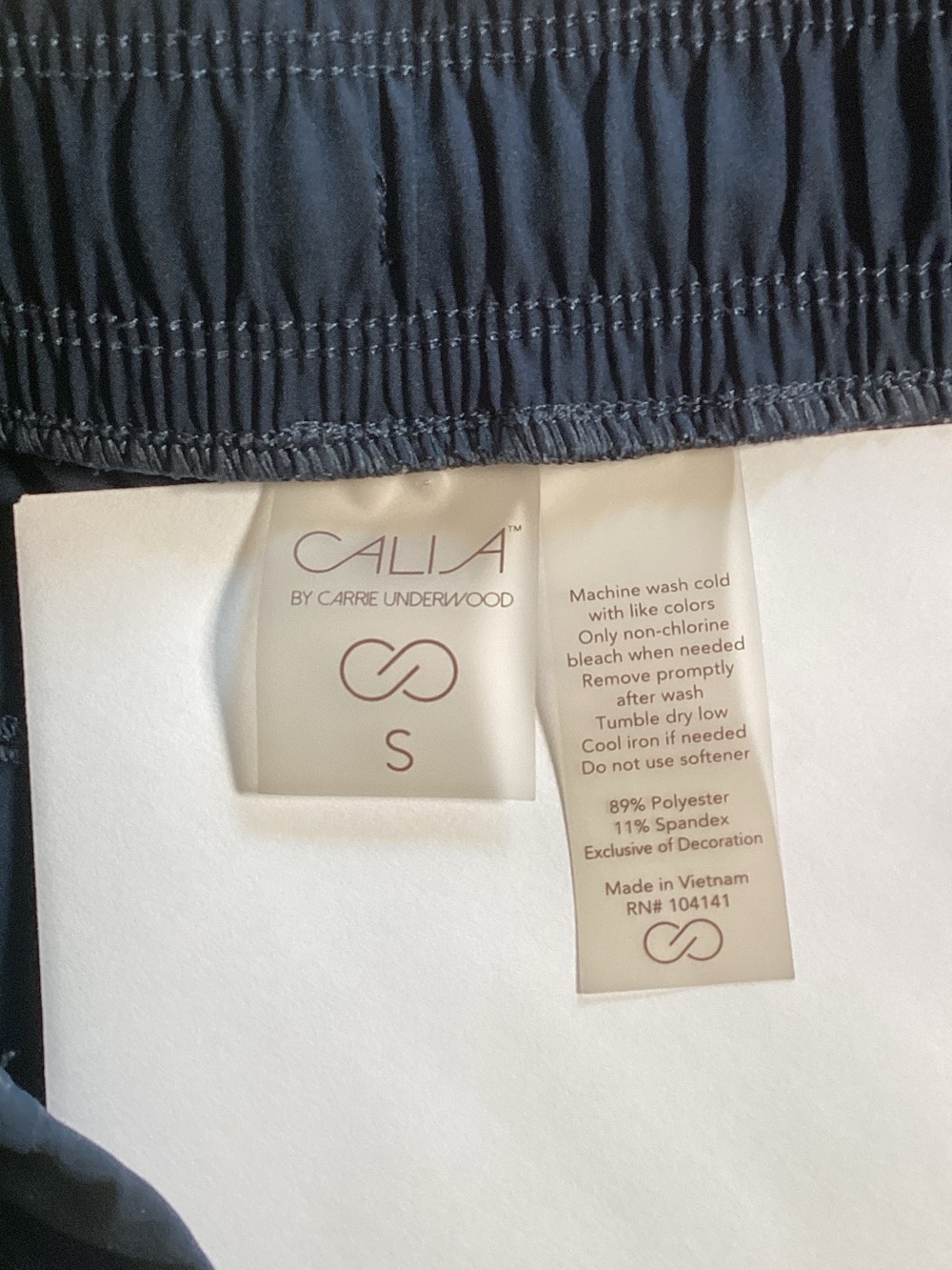 CALIA by Carrie Underwood Navy Elastic Waist Athletic Shorts - Picture 3 of 4
